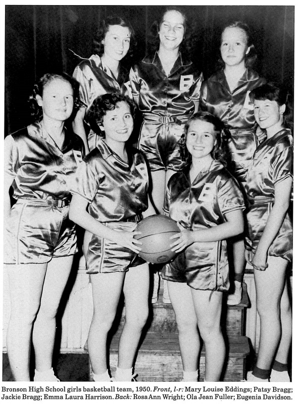 Fuller, Ola Jean, ca 1950, Bronson High School Girls Basketball