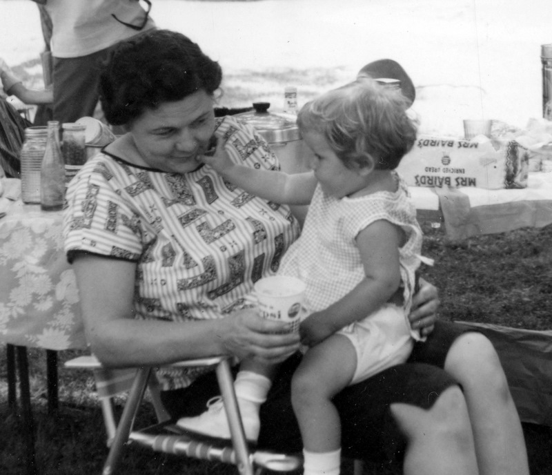 Strong, Anna Laura ca 1964 with her namesake grandaughter, Laura Ann